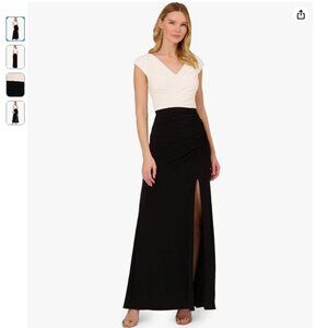 Adrianna Papell Women's Pleated Layered Gown